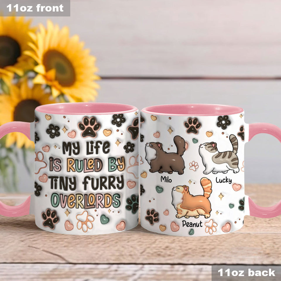 Tiny Furry Overlords - Personalized Cat Accent Mug