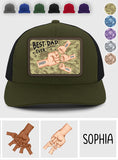 Best Dad Ever - Personalized Father Leather Patch Hat