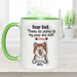 Thanks For Picking Up My Poop - Personalized Dog Accent Mug