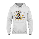 Grandma's Reasons To Bee Happy - Personalized Grandma T-shirt And Hoodie