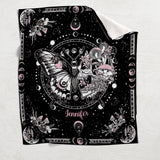 Night Butterfly - Personalized Butterfly Blanket