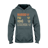 Marido Pai Vovô Legenda Desde - Personalized Grandpa T-shirt And Hoodie