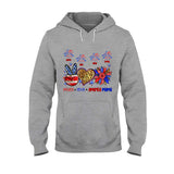 Peace Love American Nana Mama Any Title - Personalized Mother T-shirt And Hoodie