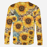 Highland Cow Among Sunflowers - Personalized All Over Shirt