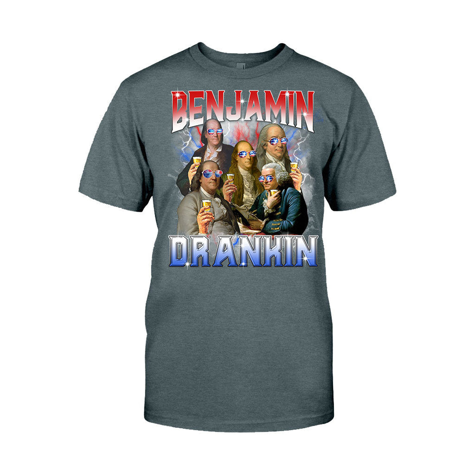 Benjamin Drankin Bootleg Rap Vintage Style - Patriot T-shirt And Hoodie