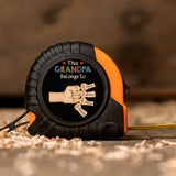 This Dad / Grandpa Belongs To Fist Bump - Personalized Father Measure Tape