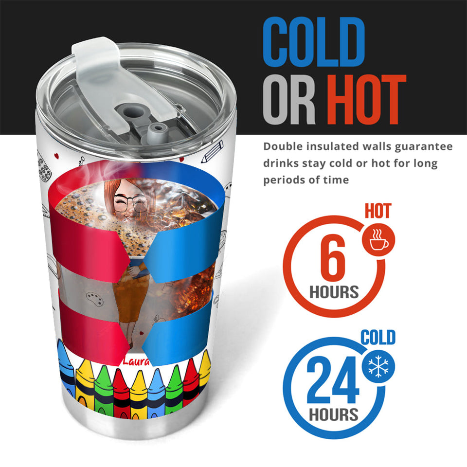 Teacher Nutrition Facts - Personalized Teacher Tumbler