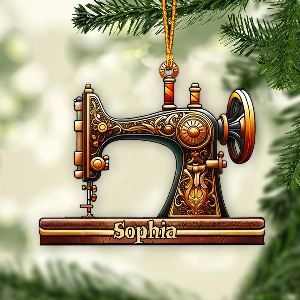 Bautiful Sewing Machine - Personalized Sewing Ornament