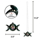 Triple Moon - Personalized Witch Car Ornament
