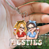 Besties Forever - Personalized Bestie Custom Shaped Keychain