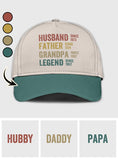Husband Father Grandpa Legend - Personalized Grandpa Classic Cap