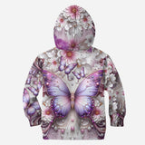 Purple Butterflies - Personalized Butterfly Hoodie and Leggings