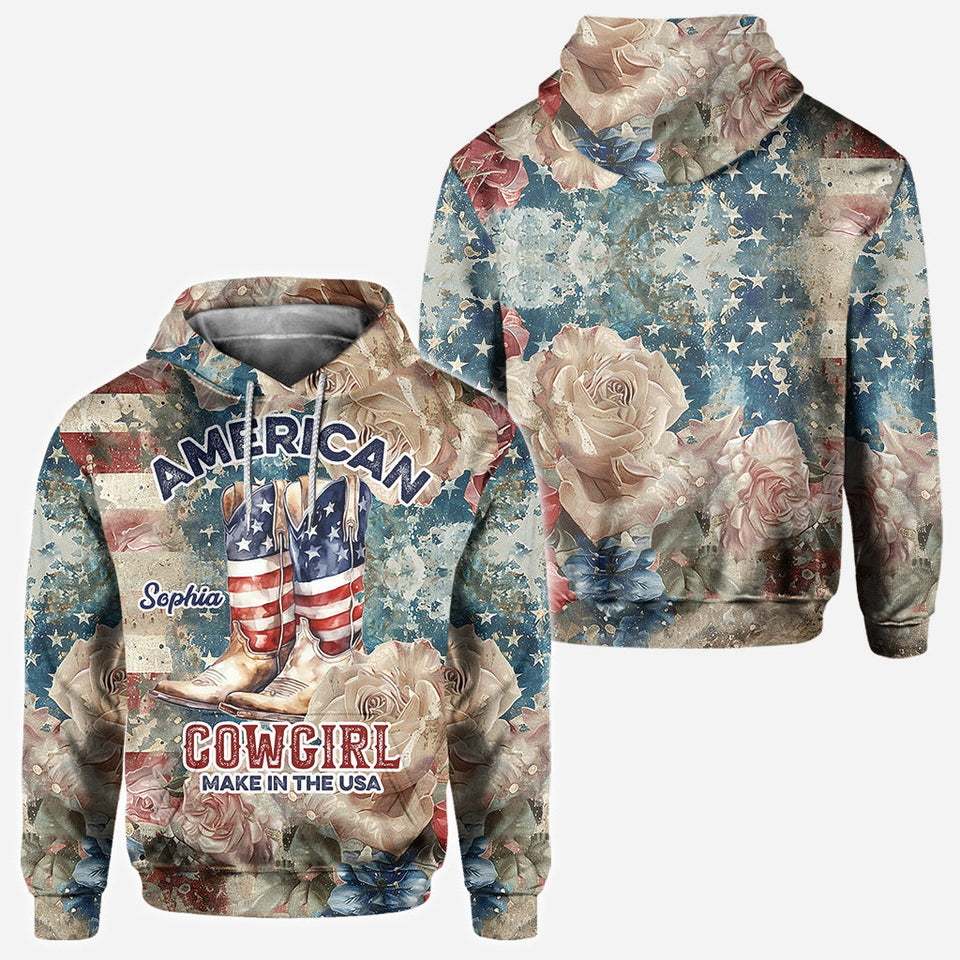 American Cowgirl - Personalized Country Girl All Over Shirt