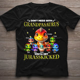 Daddysaurus Grandpasaurus 3D Dinosaurs - Personalized Father T-shirt And Hoodie