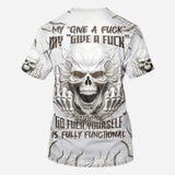 Sarcasm White Skull - Personalized Skull All Over Shirt