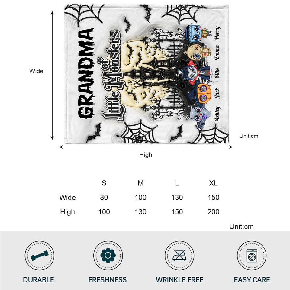 Grandma Of Little Nightmares - Personalized Grandma Blanket