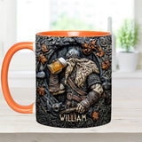 Viking Warrior Drinking Legend Raise Your Horn - Personalized Viking Accent Mug
