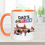 Dad's Pit Crew - Personalized Racing Accent Mug