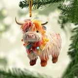 Love Highland Cows - Personalized Custom Shaped Ornament