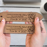 Congrats On Being My Husband - Personalized Husband And Wife Leather Belt
