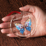 Missing You Always & Remembering You Forever - Personalized Memorial Round Shaped Glass Ornament