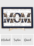 Mom With Kids' Names - Personalized Mother 2 Layered Wood Sign / Wood Plaque