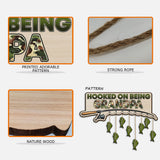 Hooked On Being Dad/ Grandpa... - Personalized Fishing Pallet Wood Sign
