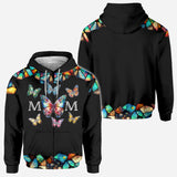 Mom Butterfly Colorful Stained Glass Pattern - Personalized Mother All Over Shirt