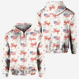 Coquette American Girl - Personalized Independence Day/ 4th of July All Over Shirt