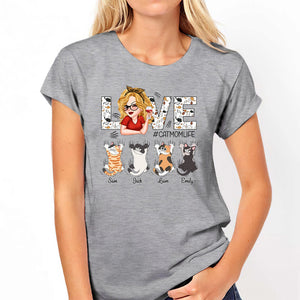 Love Cat Mom Life - Personalized Cat T-shirt And Hoodie