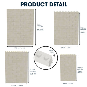 And So Together They Built The Life They Loved - Personalized Family One-sided Vertical Rectangle Building Brick Blocks