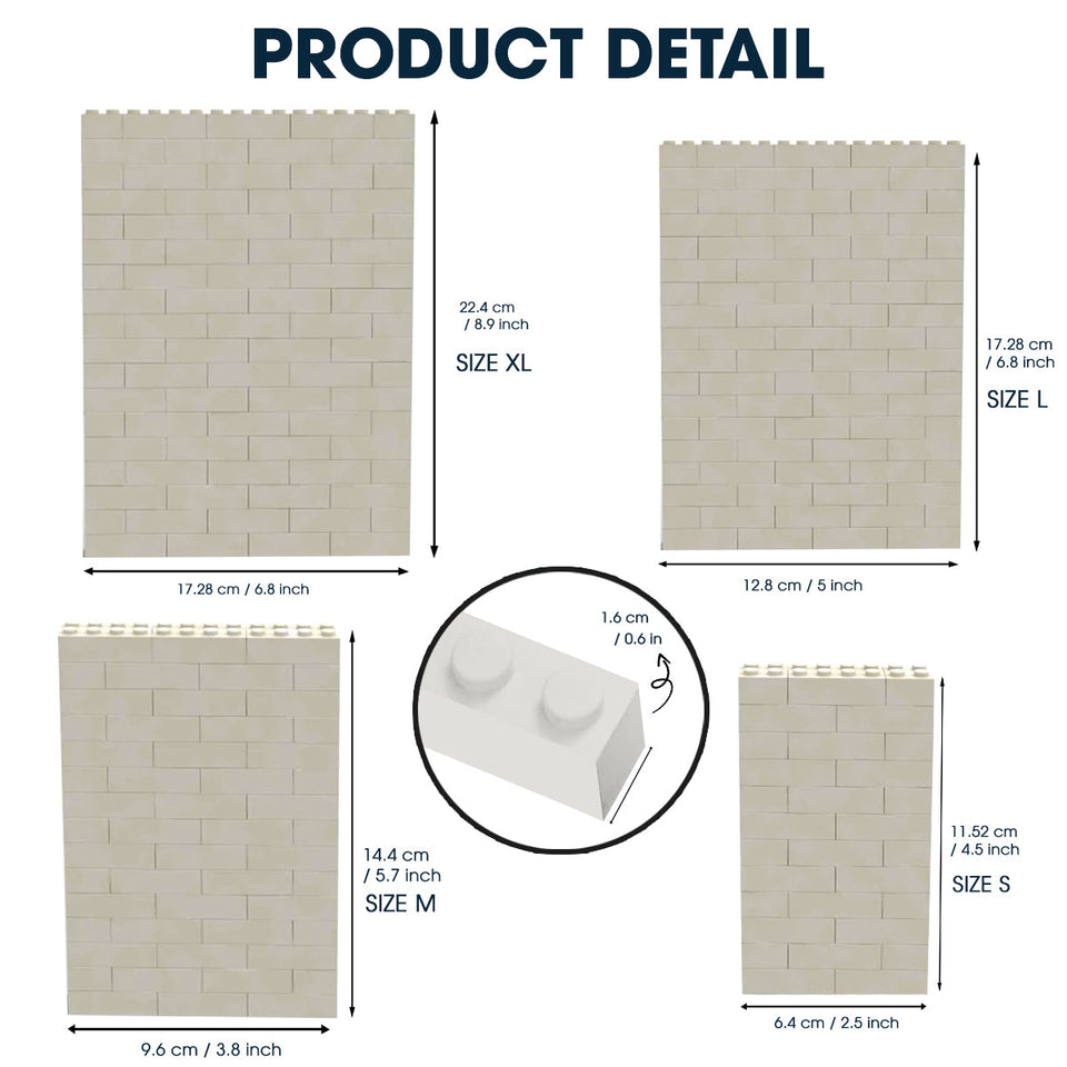 And So Together They Built The Life They Loved - Personalized Family One-sided Vertical Rectangle Building Brick Blocks