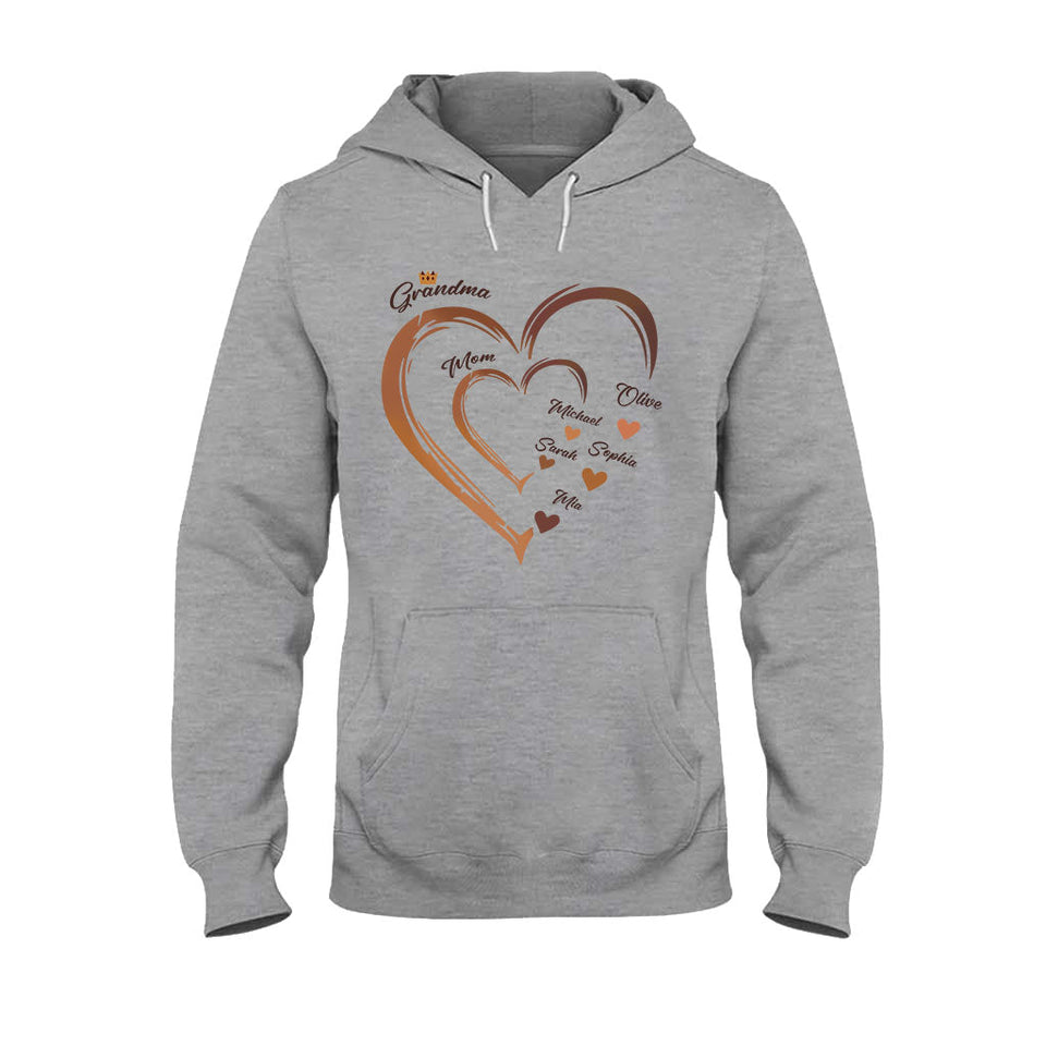 Grandma's Sweetheart - Personalized African American T-shirt And Hoodie