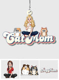 Cat Mom Dog Mom Cat Dad Dog Dad Pet Lover - Personalized Cat Car Ornament