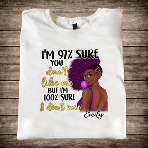 I Don't Care - Personalized African American T-shirt And Hoodie