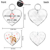 I Love You - Personalized Couple Keychain with Charms