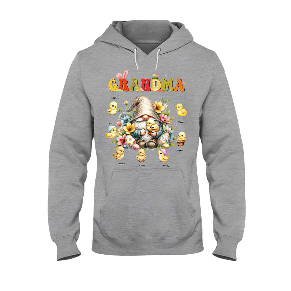Gift For Grandma Easter Gnome - Personalized Grandma T-shirt And Hoodie