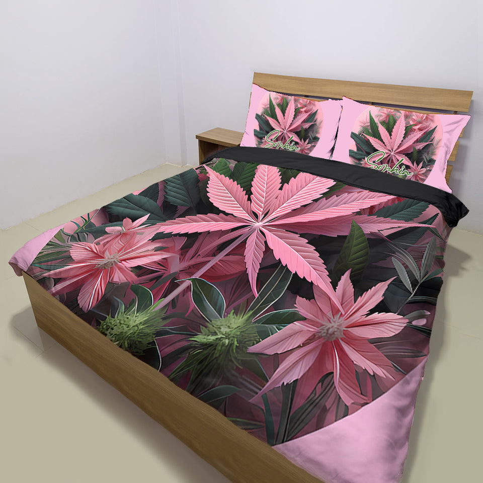 Pink In My Area - Personalized Weed Bedding Set