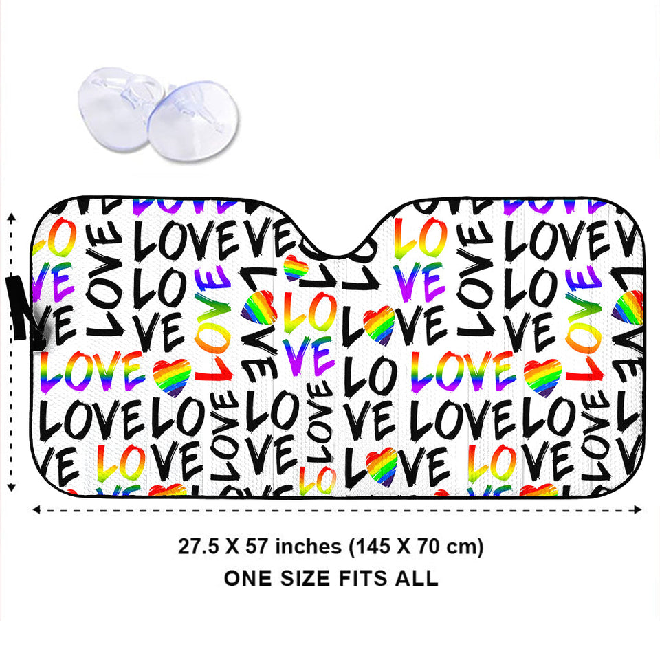 Love is Love - LGBT Support Car Sunshade