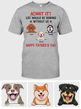 Happy Father's Day To The Best Dog Dad - Personalized Father T-shirt And Hoodie