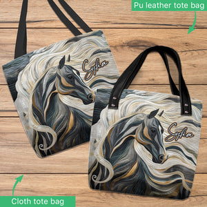 Love Horses - Personalized Horse Tote Bag