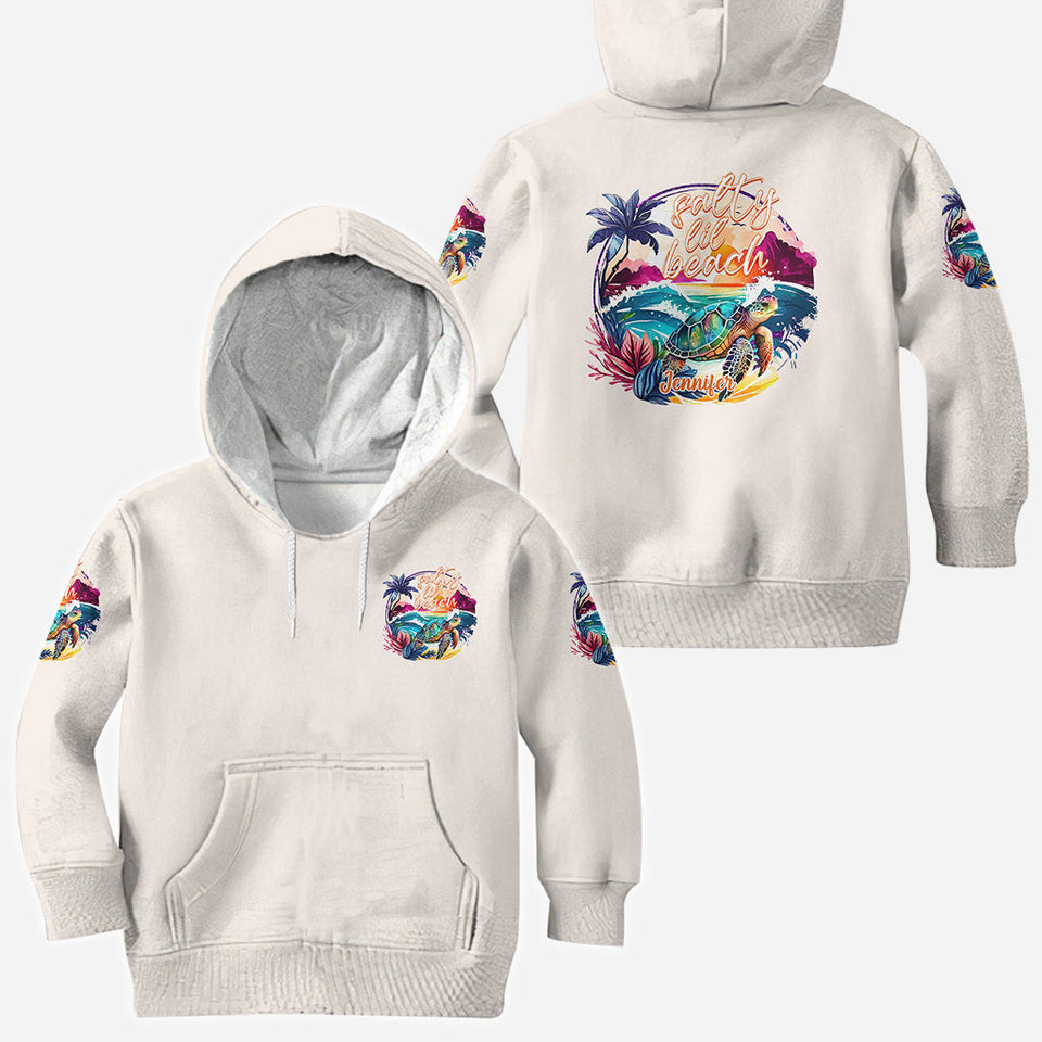 Salty Lil' Beach - Personalized Turtle All Over Shirt
