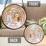 Together Is Our Favorite Place To Be - Personalized Couple Stained Glass Suncatcher