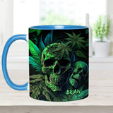 Cannabis Skull - Personalized Weed Accent Mug