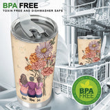 Mother And Children Birth Flowers - Personalized Mother Tumbler
