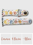Puffy Floral Apple Watch Band - Personalized Apple Watch Band