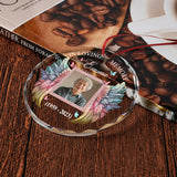 Forever In My Heart - Personalized Memorial Round Shaped Glass Ornament