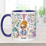 Doing Nurse Stuff - Personalized Nurse Accent Mug
