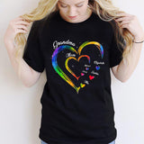 Grandma Mom Hearts - Personalized Grandma T-shirt And Hoodie