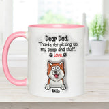 Thanks For Picking Up My Poop - Personalized Dog Accent Mug